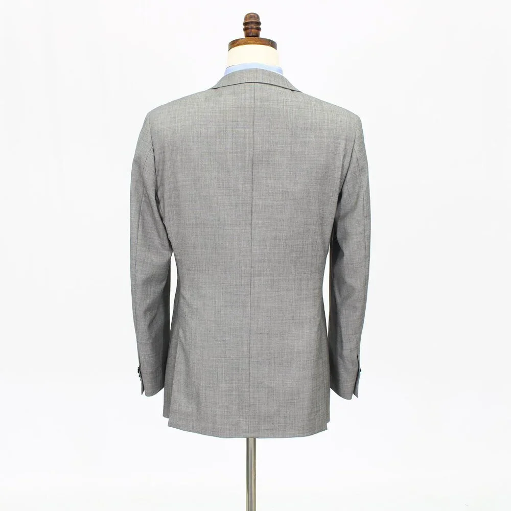 Indochino 38L Gray Solid 2-Button Sport Coat Blazer Jacket T576